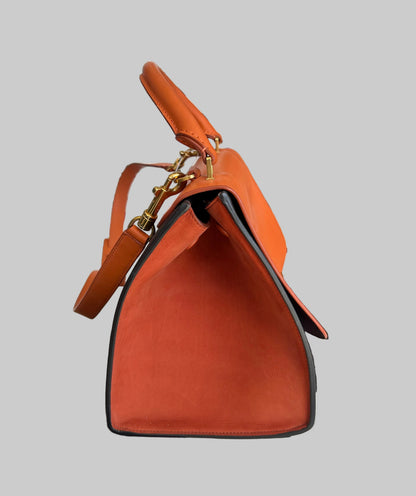 CÉLINE Trapeze Top Handle Bag With Strap