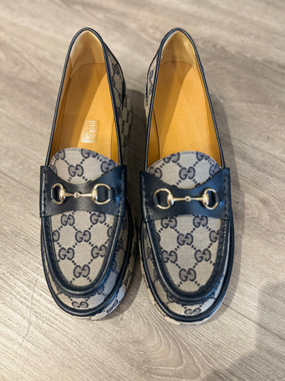 GUCCI Horsebit Platform Loafer - Size 40