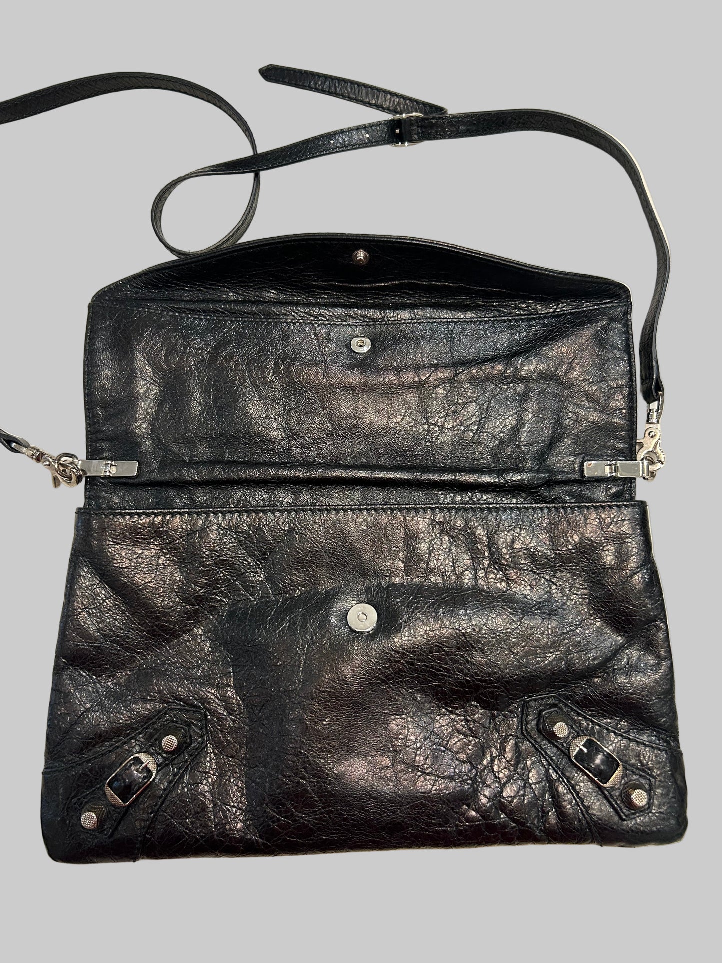 BALENCIAGA Envelope Clutch With Crossbody Strap