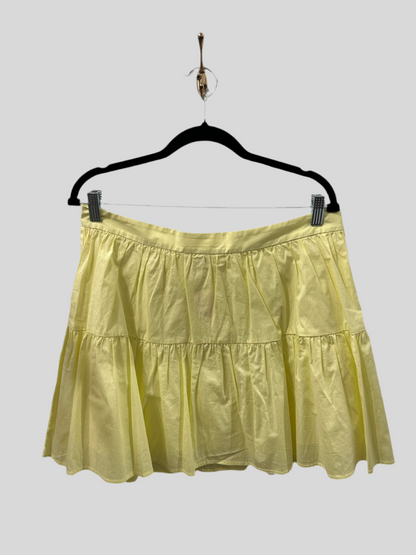 STAUD Yellow Mini Skirt - Size 12