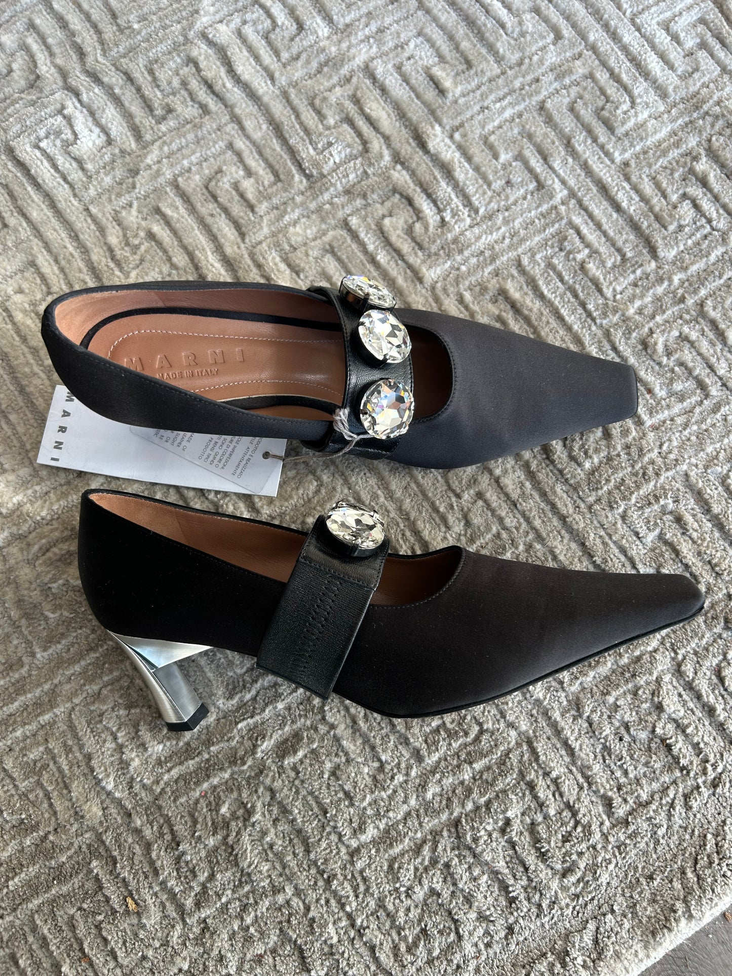 NEW* MARNI Crystal Pointed Toe Heels - Size 39
