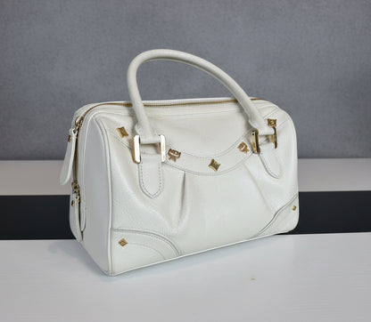 MCM White Bowling Bag