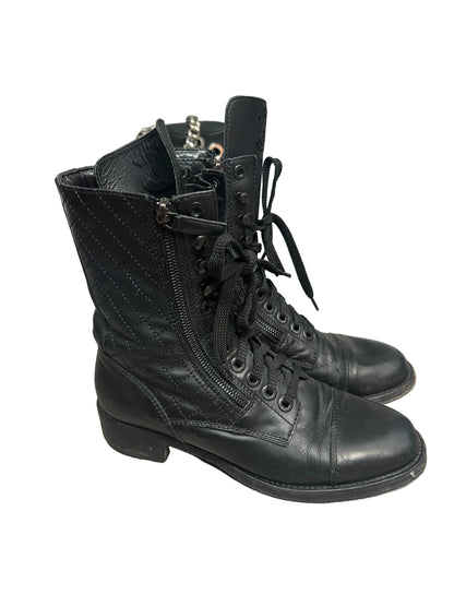 CHANEL Lace up Combat Boot - Size 40