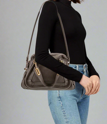 CHLOE Paraty Taupe Leather - Medium