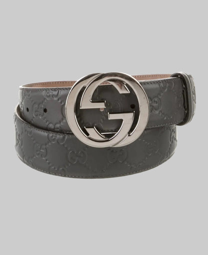 GUCCI Grey Guccissima Belt - Size 90/36