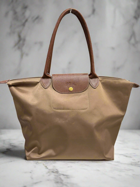 LONGCHAMP Brown Pilage Tote M