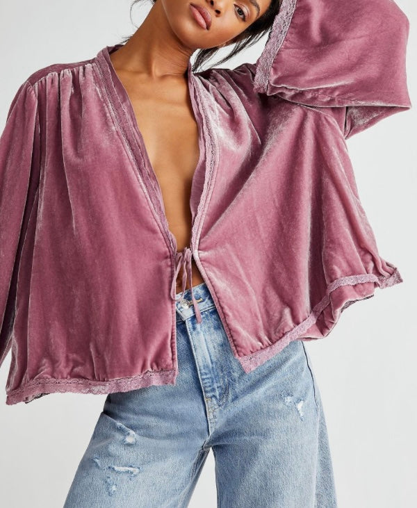 NEW* FREE PEOPLE Velvet Cardigan - Size L