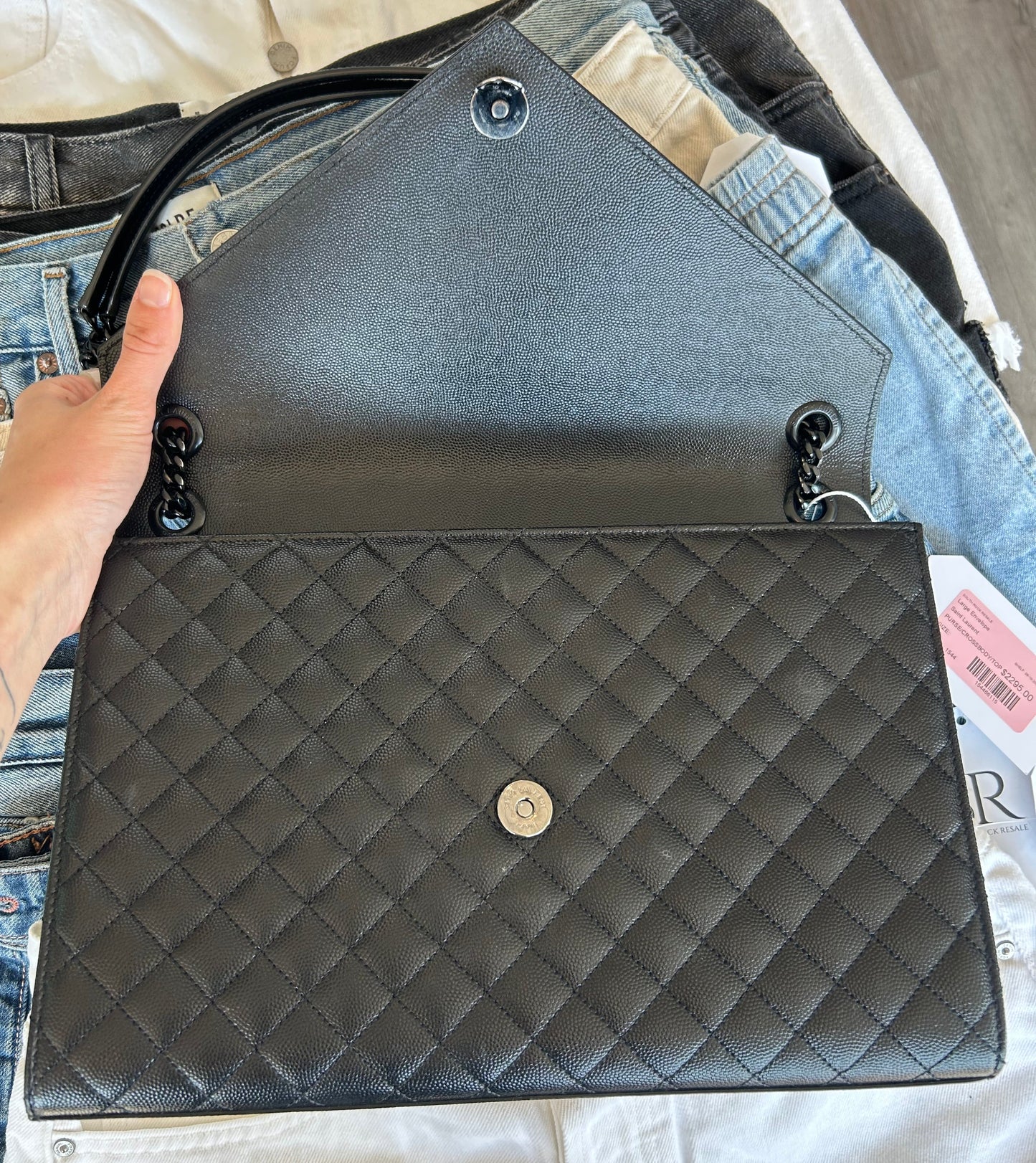 SAINT LAURENT Large Envelope Shoulder Bag
