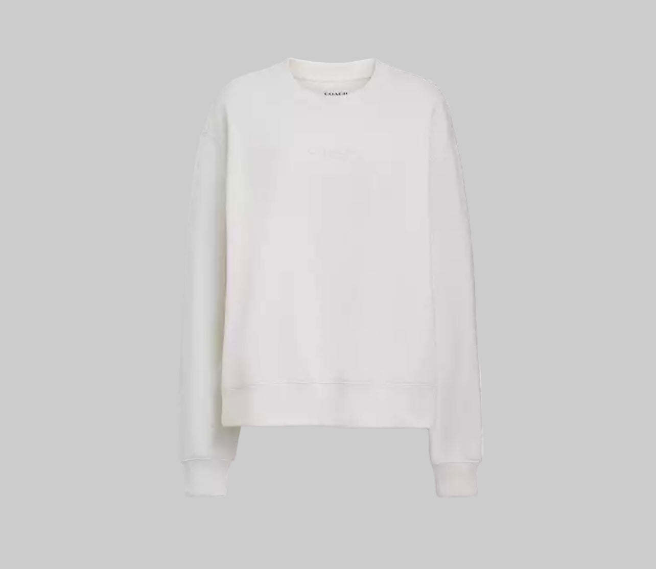 COACH White Logo Crew - Size S