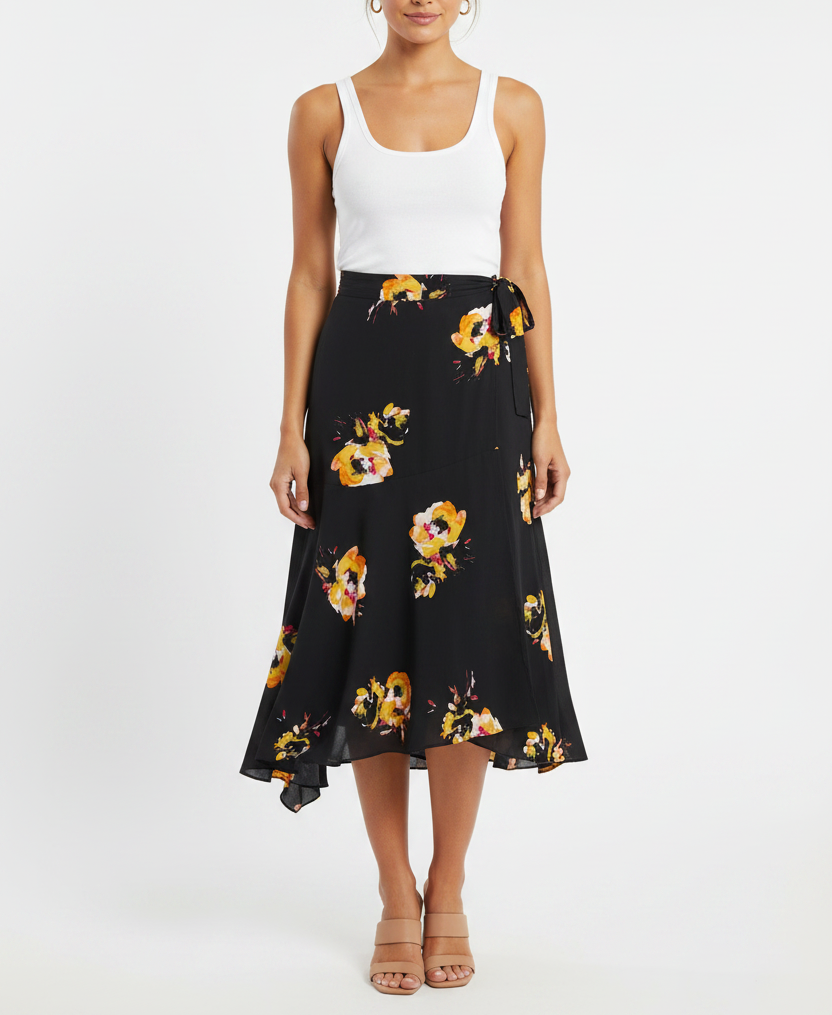 A.L.C. Floral Wrap Skirt - Size 8