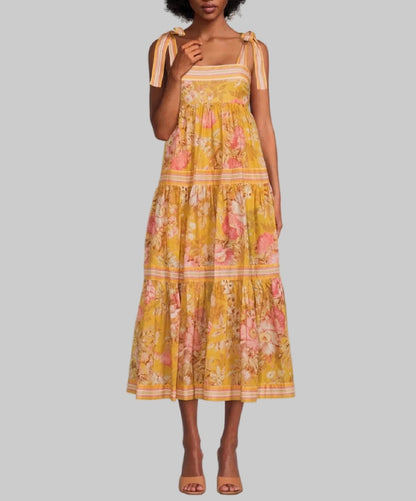 ZIMMERMANN Floral Tiered Dress - Size XL
