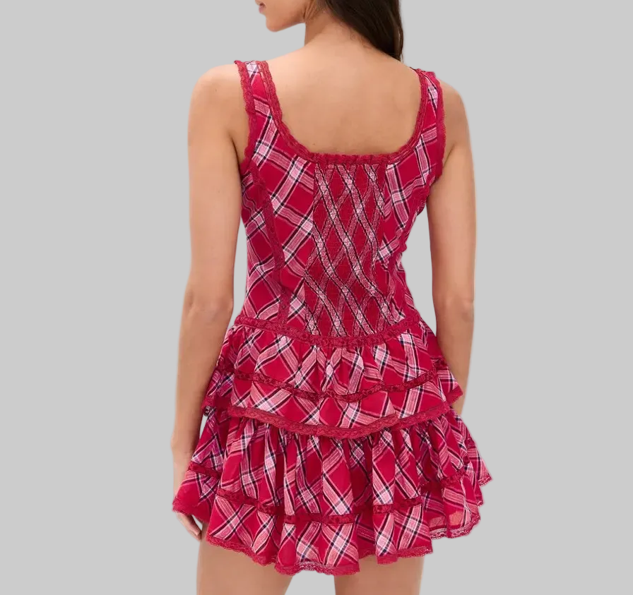LOVESHACKFANCY Torres Mini Dress - Size 14
