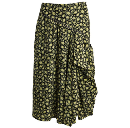 BURBERRY Floral Zip Skirt - Size 2