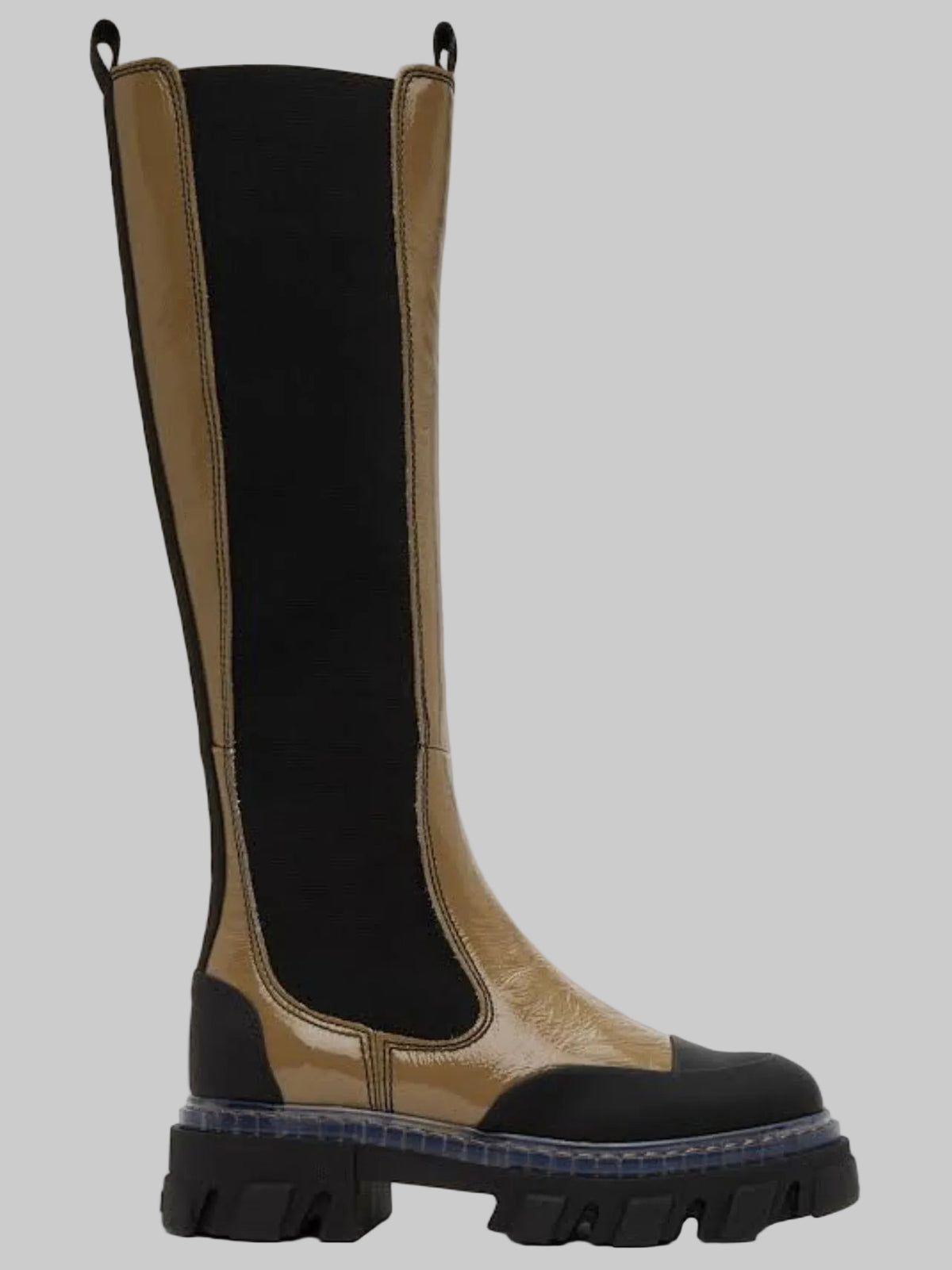 GANNI Patent Leather Chelsea Boots - Size 39