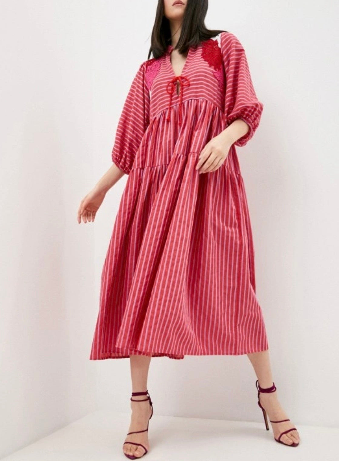 BEATRICE B Striped Midi Dress - Size s
