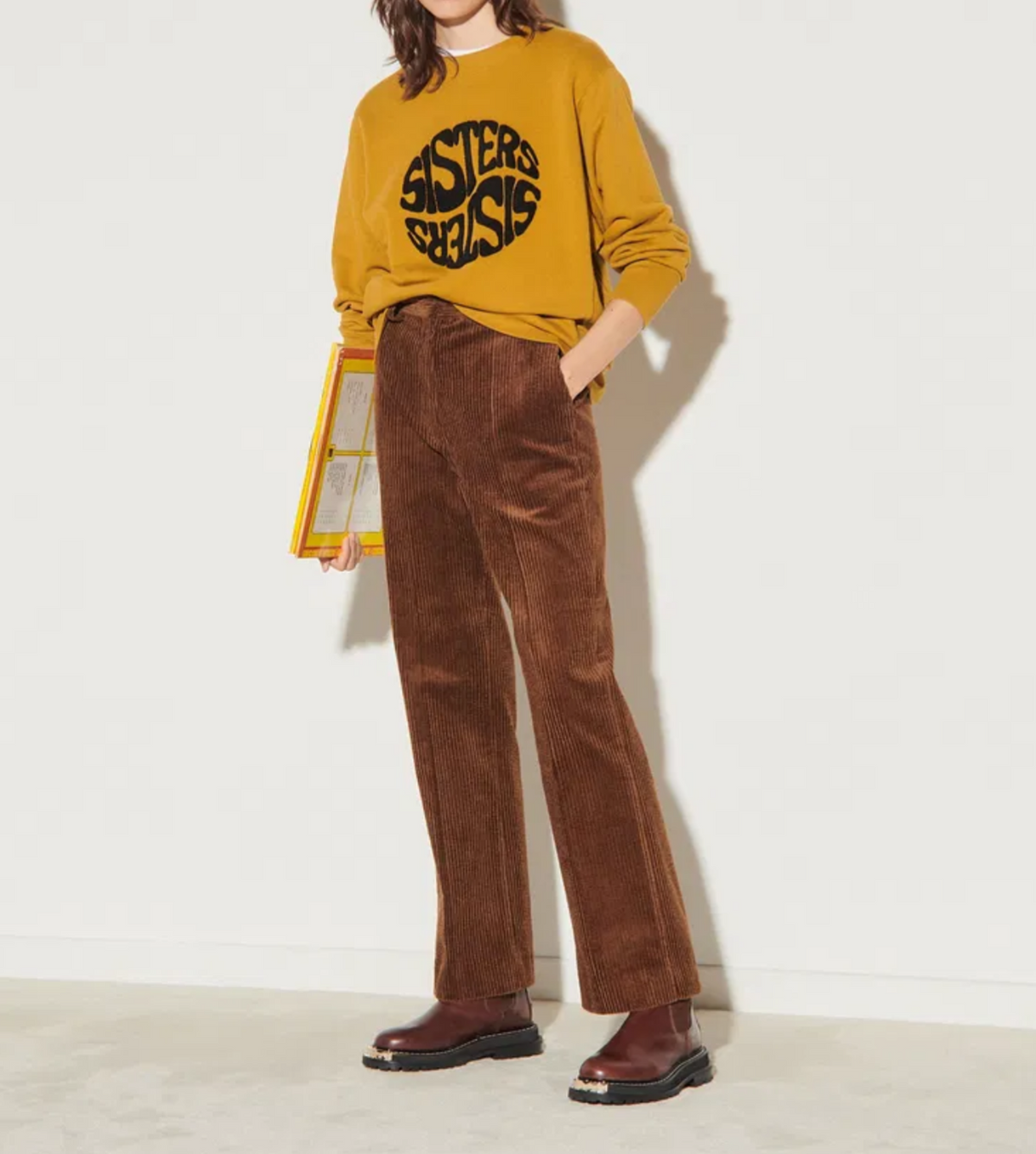 SANDRO Corduroy Brown Pants - Size 36