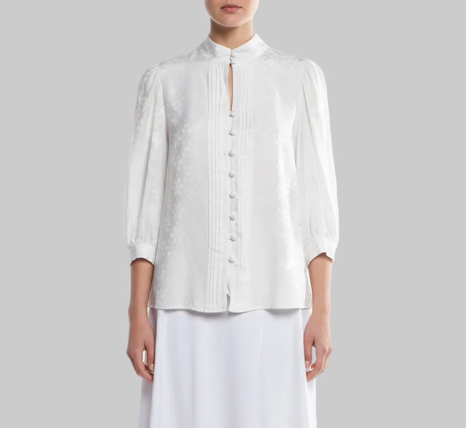 SMYTHE White Puff Sleeve Blouse - Size M