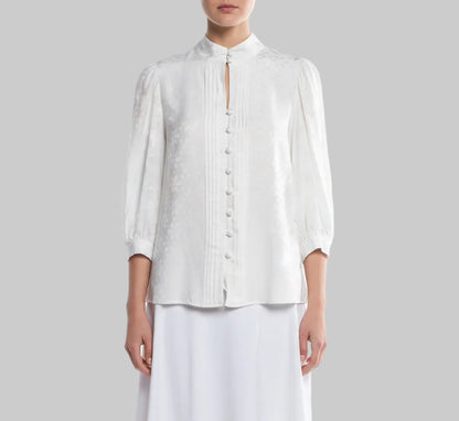 SMYTHE White Puff Sleeve Blouse - Size M