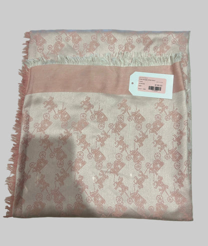 COACH Horse & Carriage Pink Print Shawl