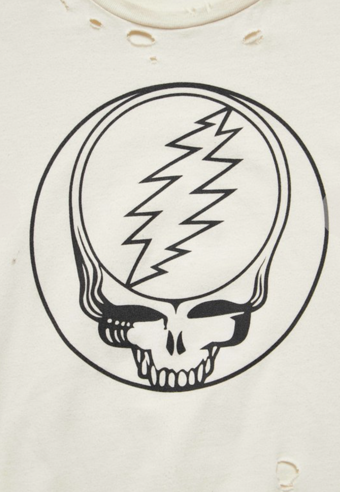 R13 Ragged Skull Print T-Shirt - Size M