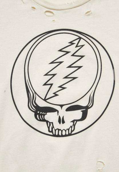 R13 Ragged Skull Print T-Shirt - Size M