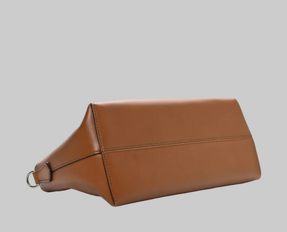 FENDI Vitello King Logo Embossed Medium By The Way Boston Bag Cuoio