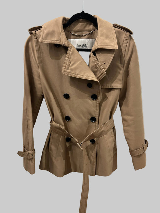 COACH Short Trench Coat - Size XS