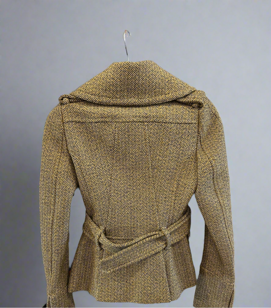 BURBERRY Short Wool Trench - Size XS