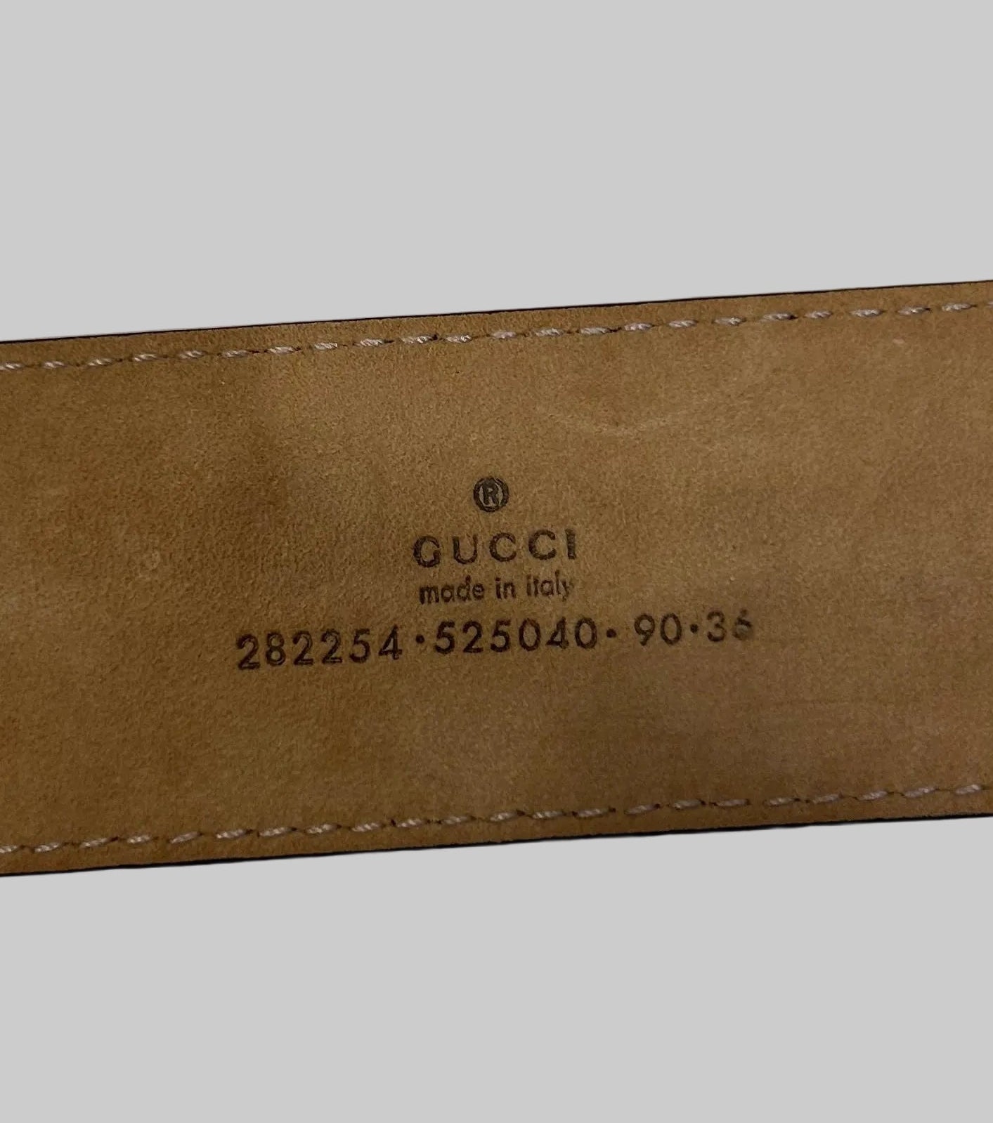 GUCCI Monogram web Belt with Red Leather - size 90/36