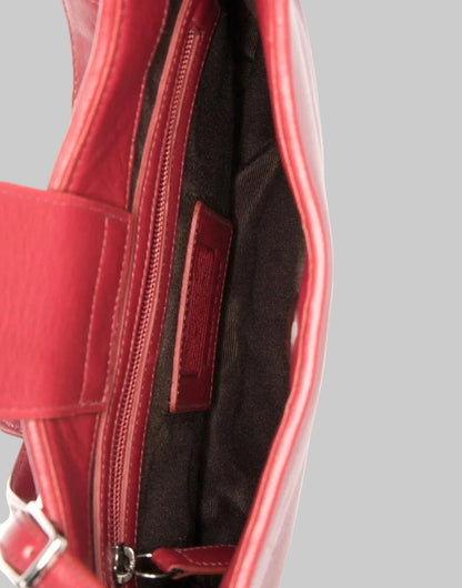 COACH Red Vintage Leather Shoulder Bag