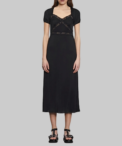 THE KOOPLES Lace & Satin Dress