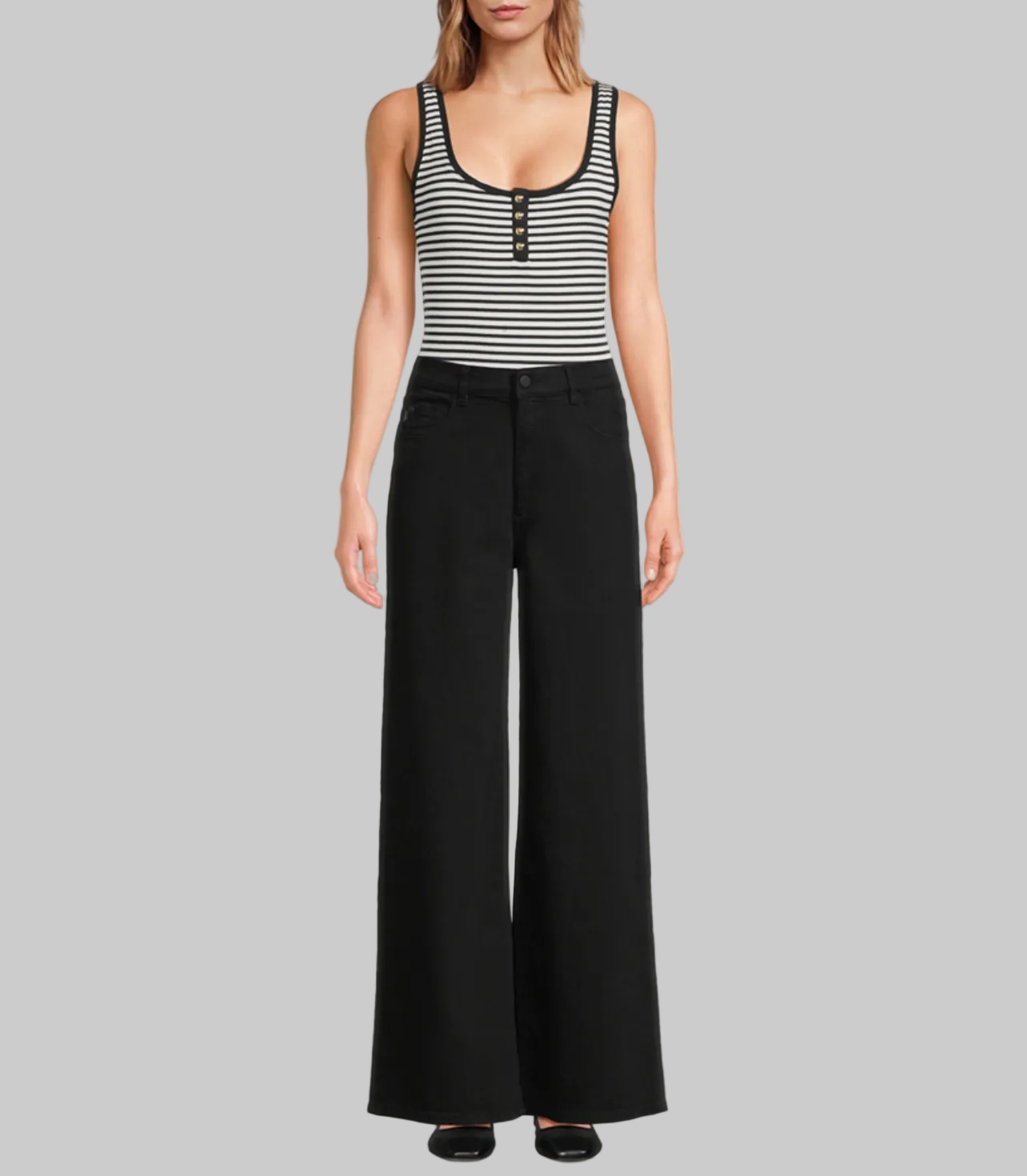 ANINE BING Alessia Tank Top In Stripe Print - Size S