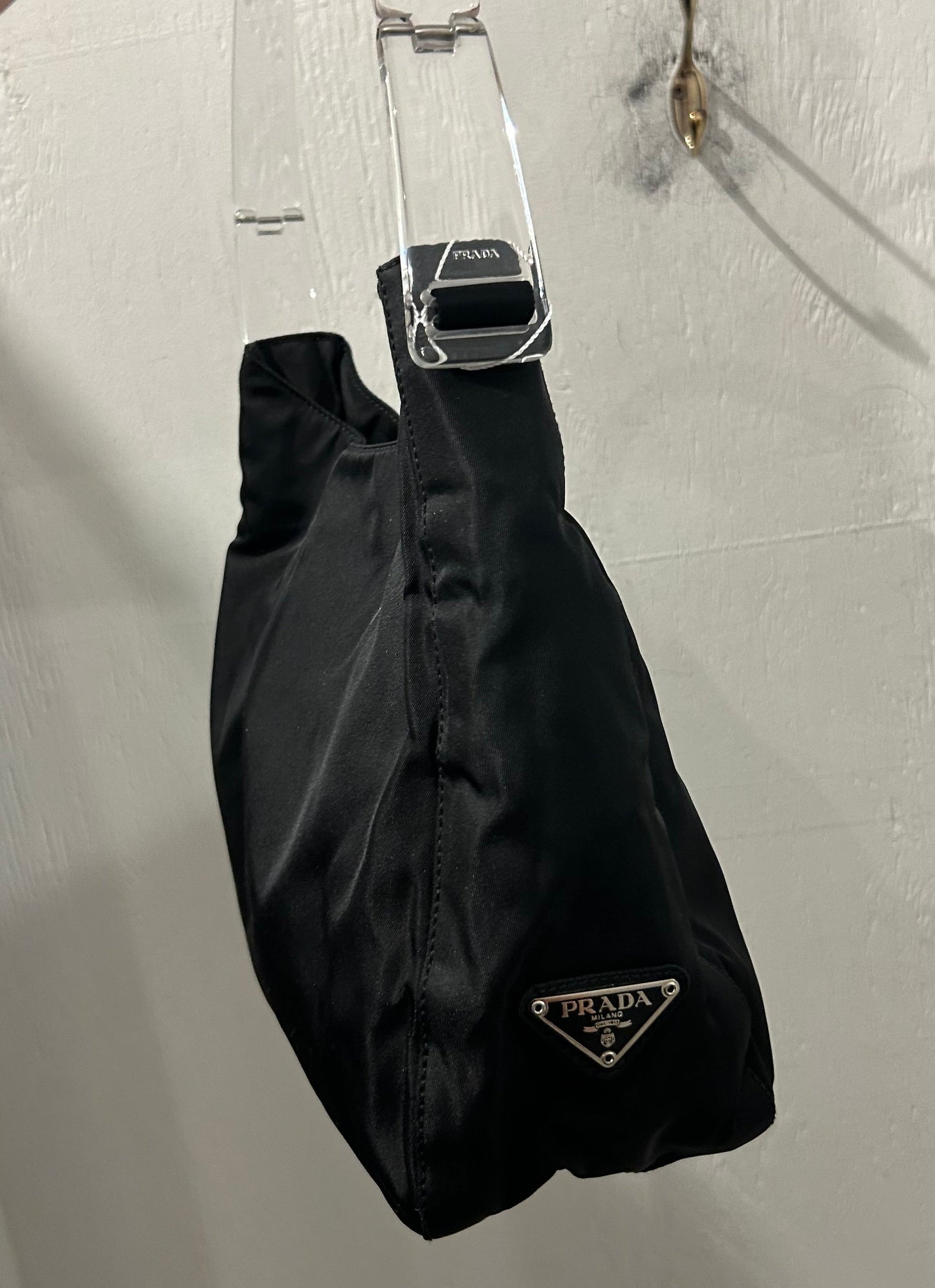 PRADA Nylon Tessuto Lucite Top Handle