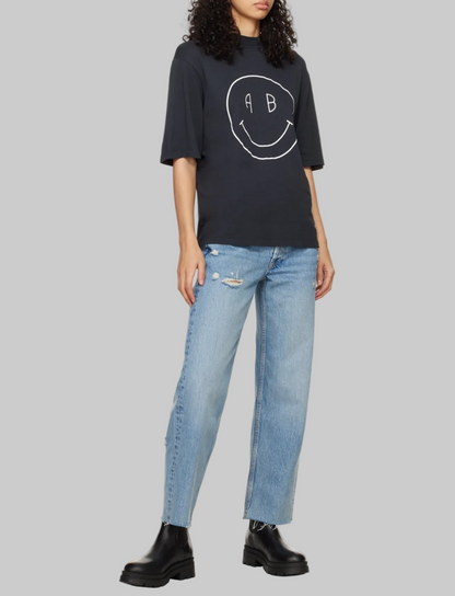 ANINE BING Avi Tee Smiley - Size xs