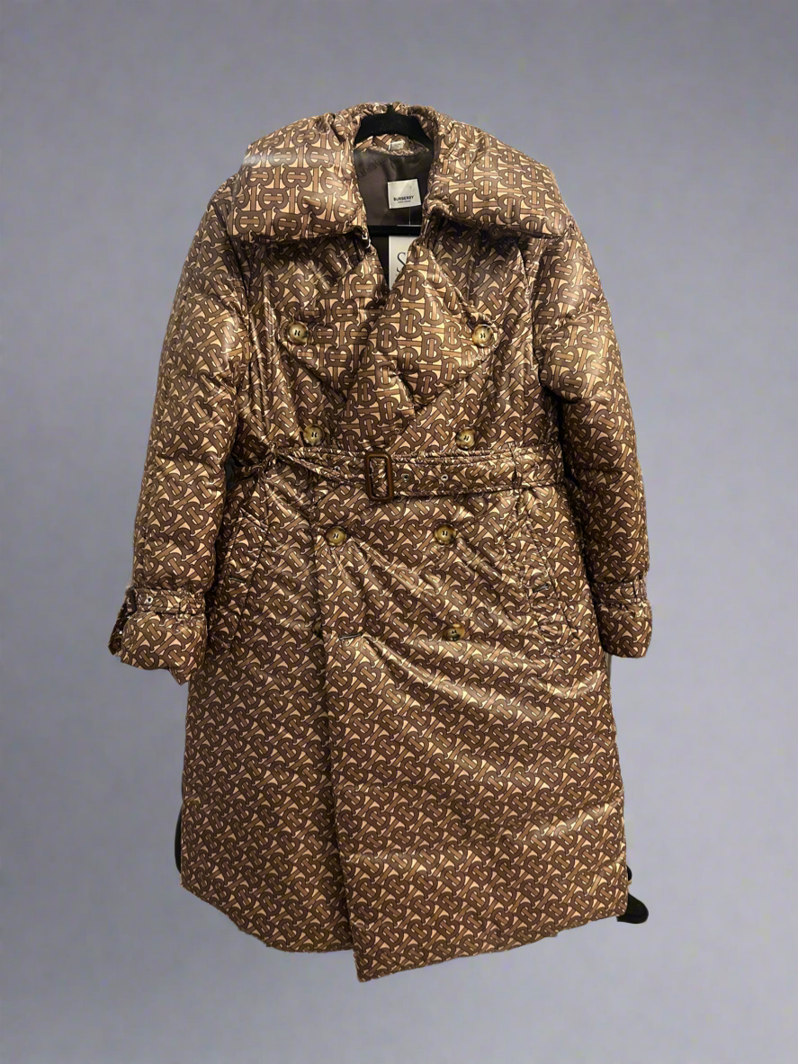 NEW* BURBERRY Monogram Down Trench - Size 0