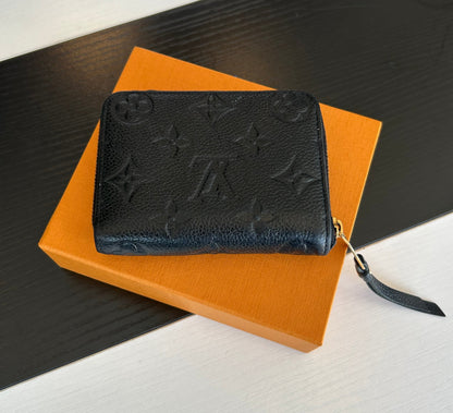 LOUIS VUITTON Black Empreinte Zippy Coin Purse