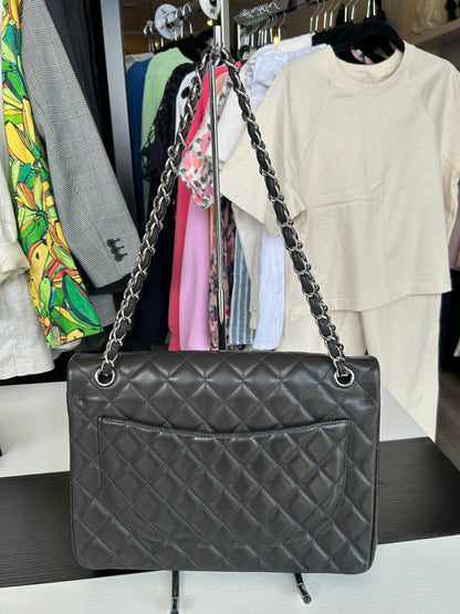 CHANEL 2012 Quilted Lambskin Maxi Double Flap