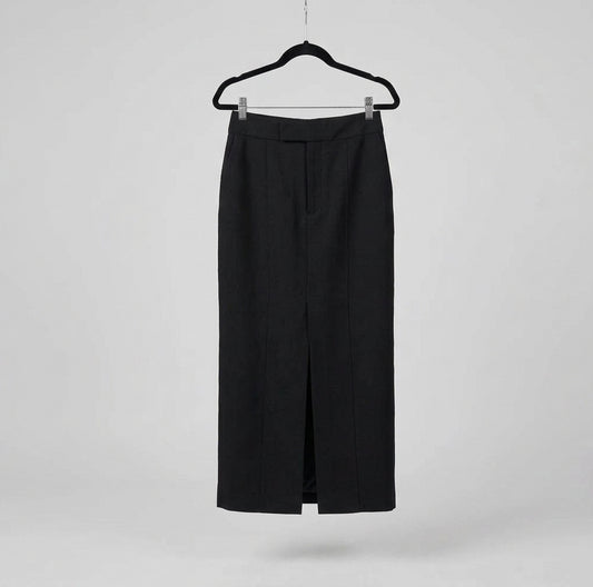RÓHE Black Straight Maxi Skirt - Size FR34