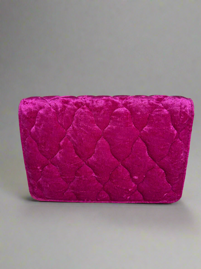 BALENCIAGA Quilted Crushed Velvet Crossbody