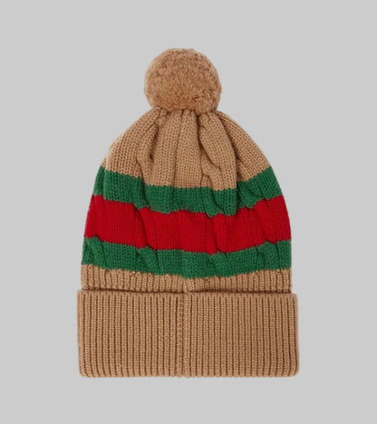 NEW* GUCCI Web Stripe Wool Beanie