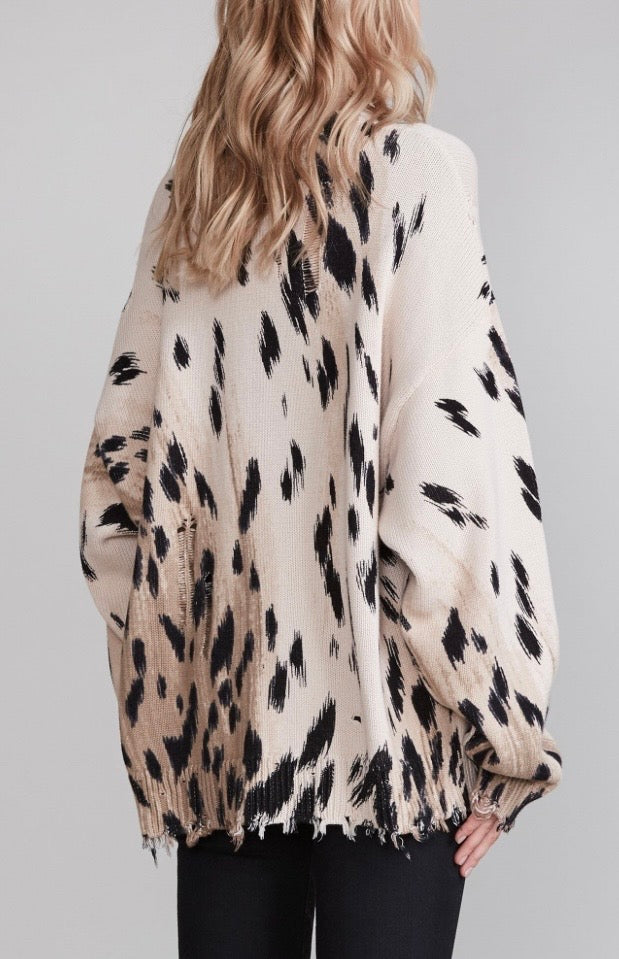 R13 Distressed Edge Cardigan - Size L