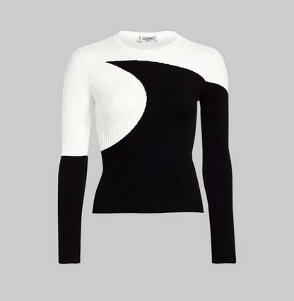 VALENTINO Luna Ribbed Knit Sweater - Size M