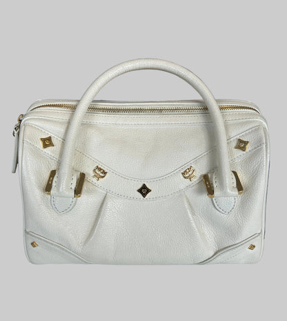 MCM White Bowling Bag