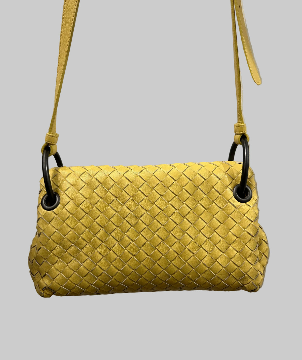 BOTTEGA VENETA Yellow Intrecciato Crossbody Bag