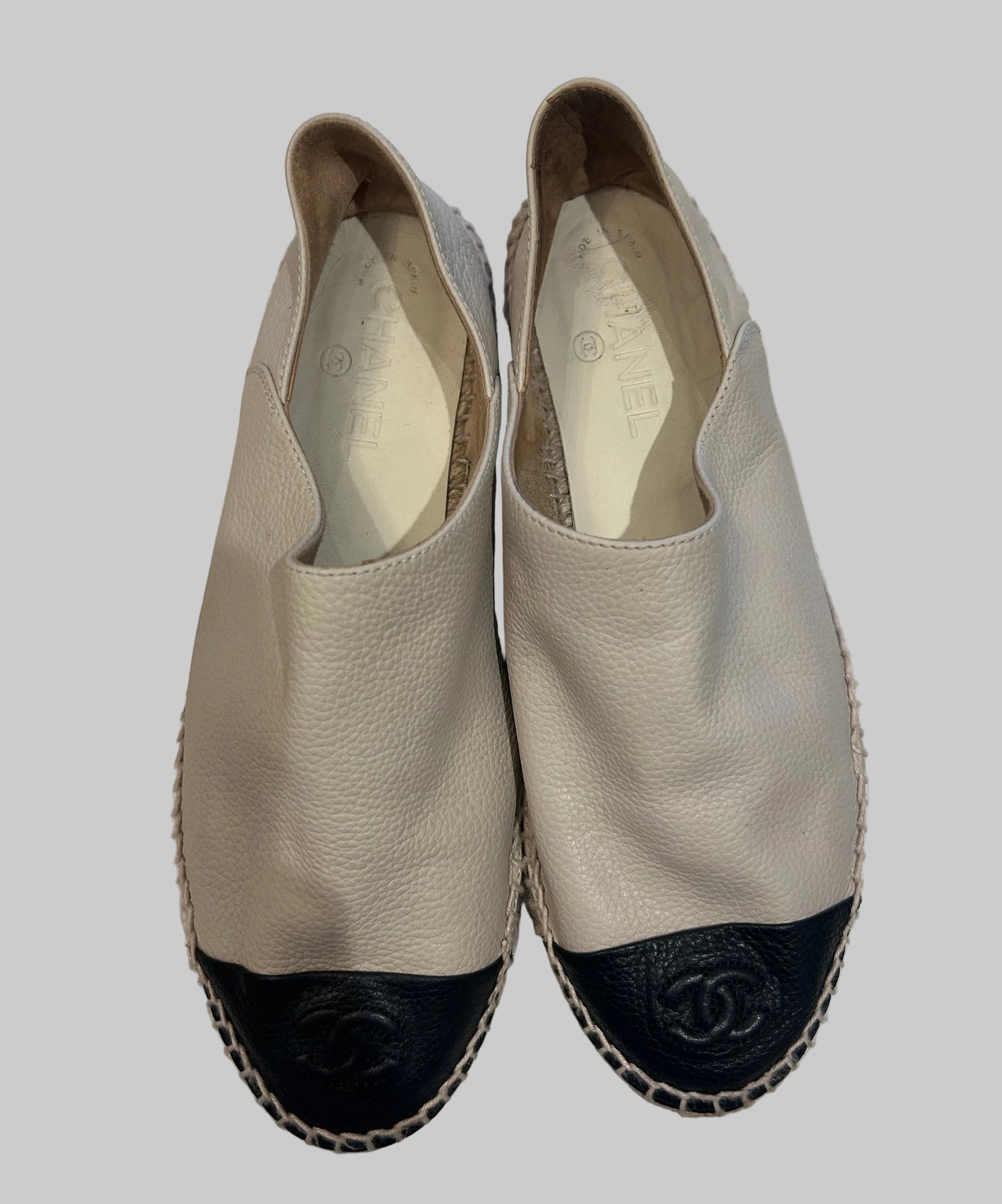 CHANEL Cap Toe Espadrille - Size 40