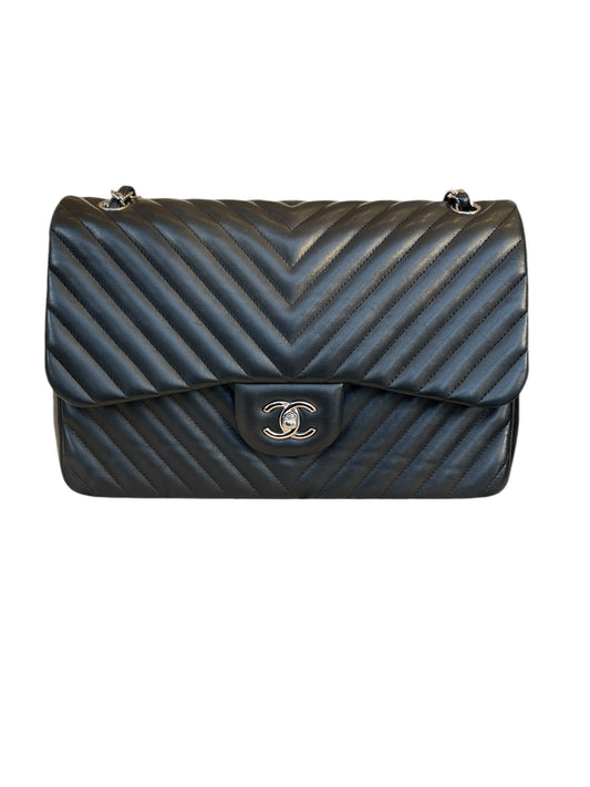 Chanel Chevron Jumbo Double Flap