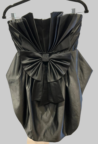 GIAMBATTISTA VALLI Black Satin Bow Dress