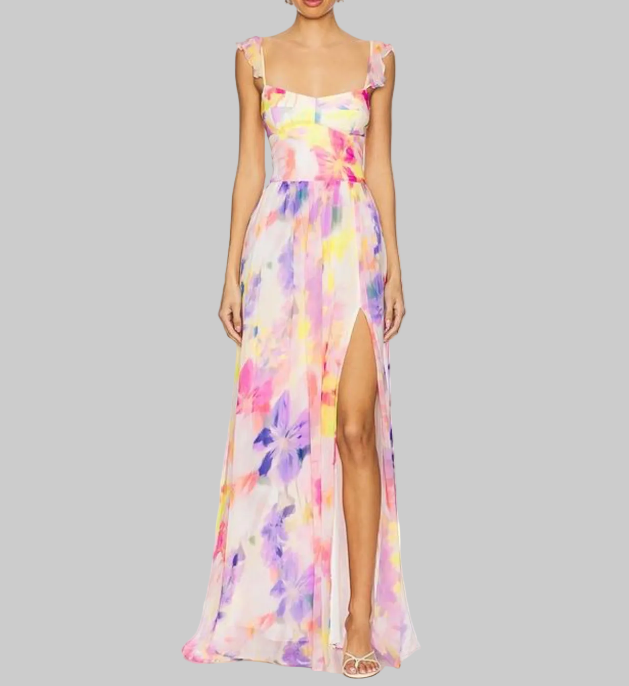AMANDA UPRICHARD Watercolour Maxi Dress - Size S