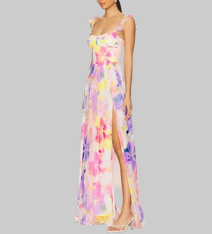 AMANDA UPRICHARD Watercolour Maxi Dress - Size S
