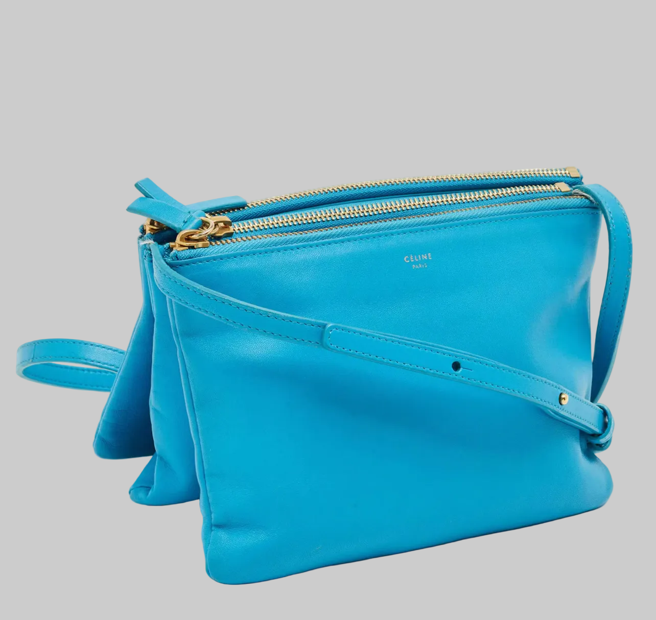 CÉLINE Blue Small Trio Crossbody